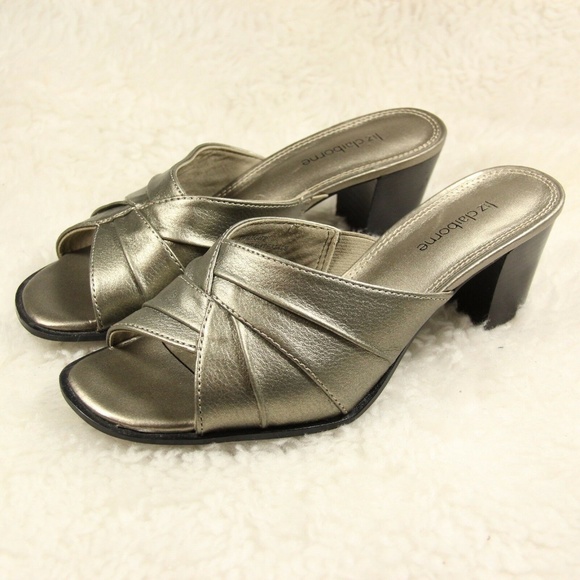 Liz Claiborne Twilight Open Toe Slip On Shoes 6 - Picture 2 of 8